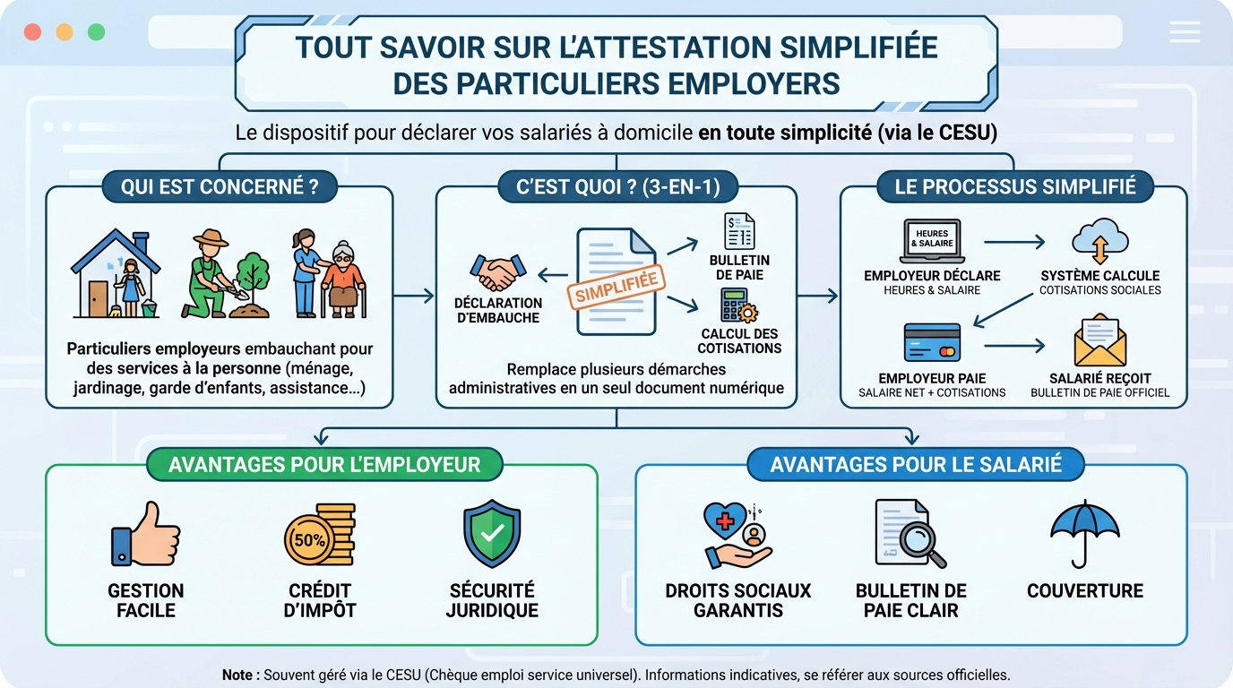 Tout savoir sur l'attestation simplifiée des particuliers employeurs 1 Comment obtenir cette attestation ?