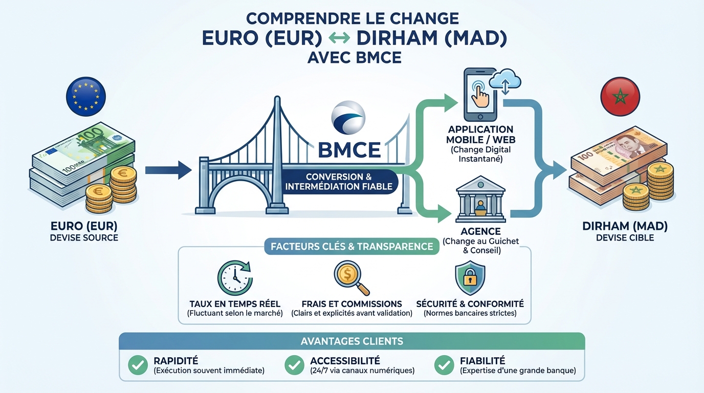 Comment effectuer une conversion euro dirham ?