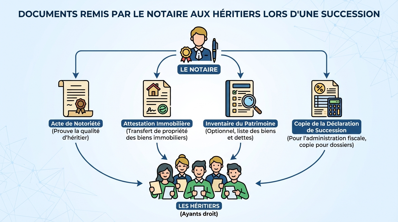 Liste des documents remis par le notaire