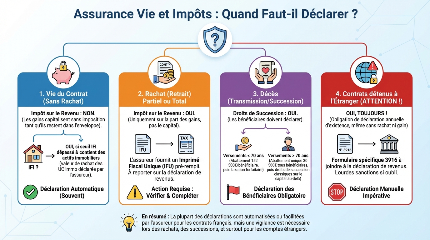 Comment déclarer l'assurance vie aux impôts ?