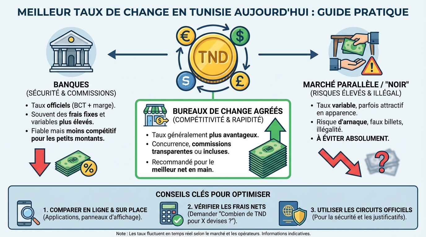Comparaison des taux actuels