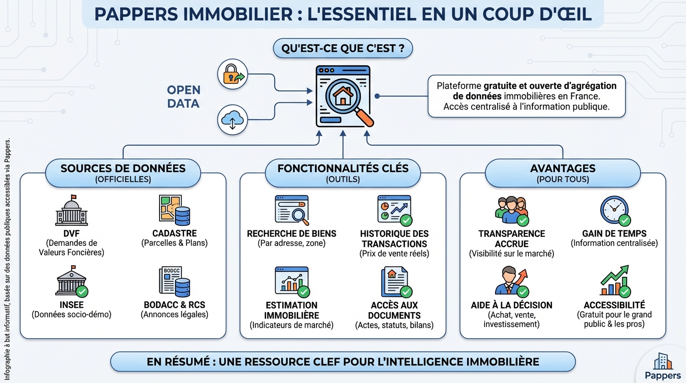Les fonctionnalités clés de Pappers immobilier