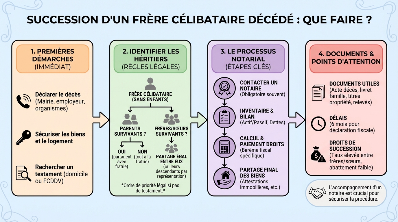 Les étapes de la succession